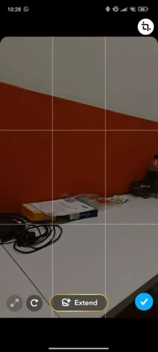 Screenshot of the extend snap feature on Snapchat+ 2