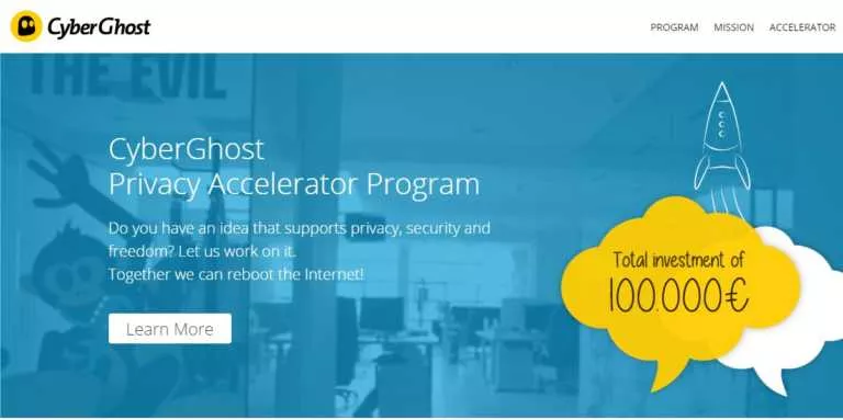 CyberGhost Privacy Accelerator Program Offers €100,000 if You Can Make Web a Secure Place