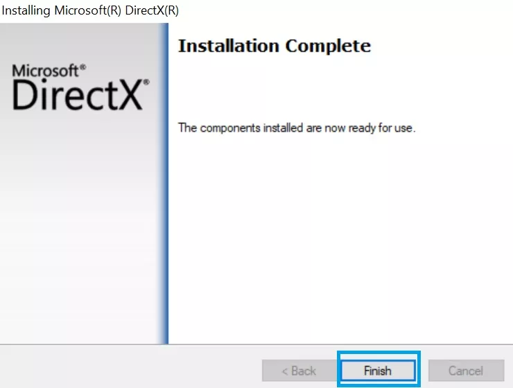 directx finish