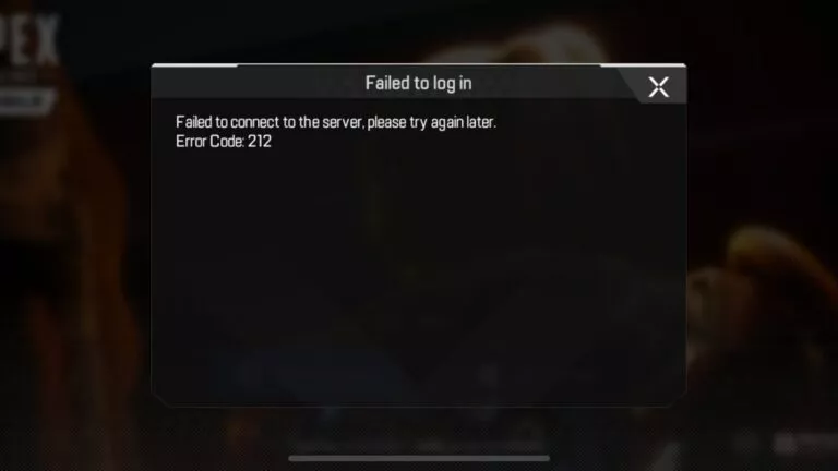 How To Fix Apex Legends Mobile “Failed To Connect To The Server Error Code 212”?