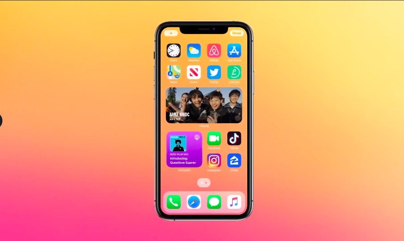 iOS 14 widgets on home screen