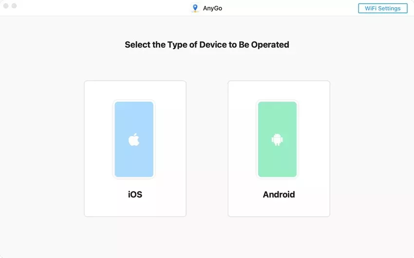 Select your device android or ios