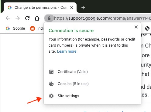 unblock sites in chrome