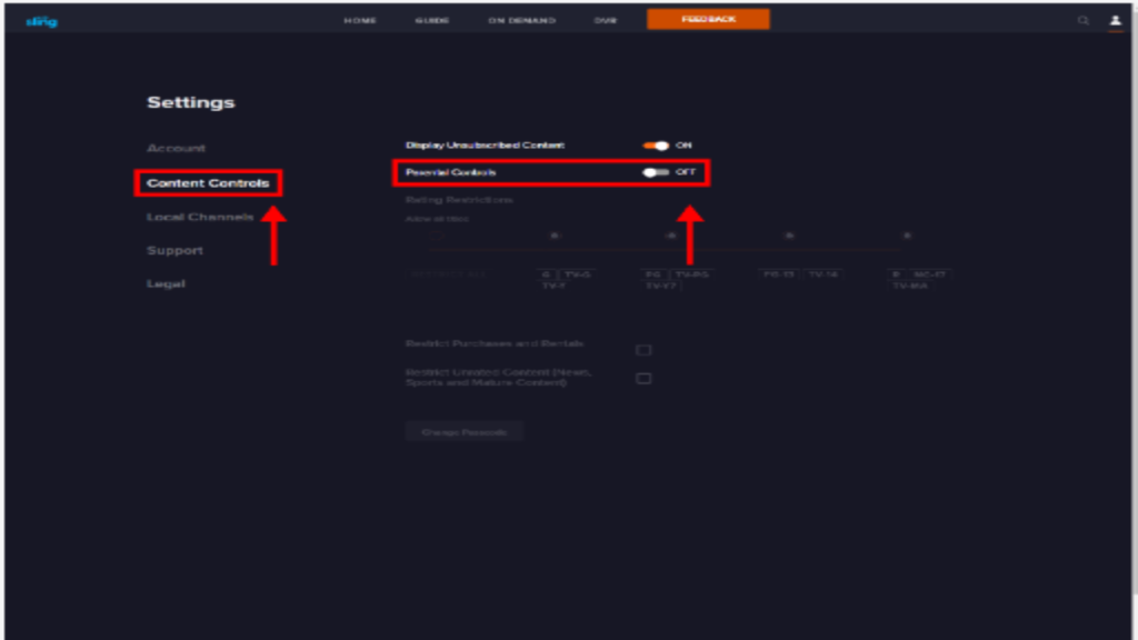 How To Manage Sling TV Parental Controls?