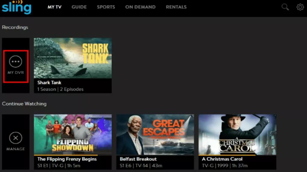 How To Manage My TV Feature On Sling TV